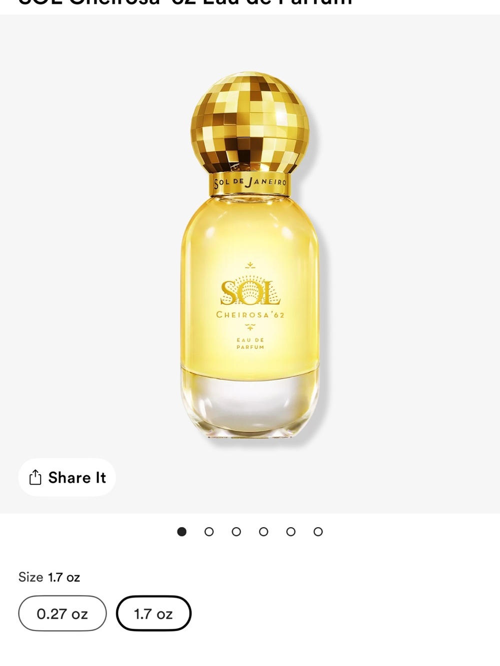 Sol de Janeiro Yellow & Gold Fragrance Bottle